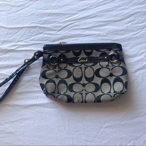 Black and Gray Coach Purse/ Wristlet